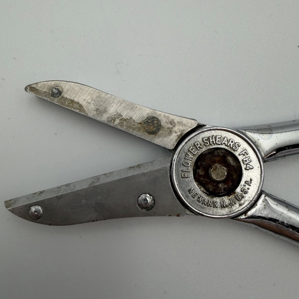 Vintage Wiss Usa no. FH4 Flower Shears Chrome Plated Fancy‎ Handles - Picture 3 of 6
